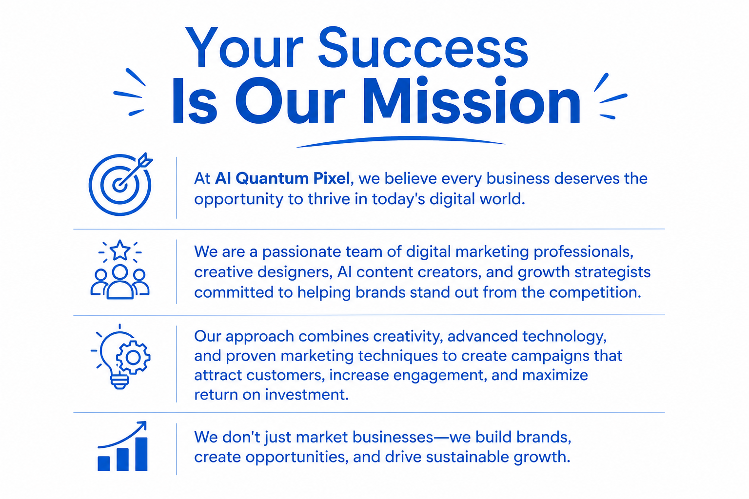 Your Success Is Our Mission